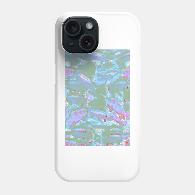 Turquoise Abstract Car Pattern Phone Case by charker
