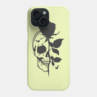 Half skull Half Rose Phone Case