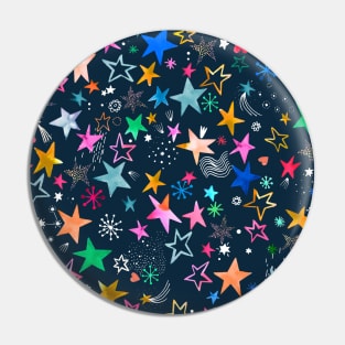 Winter Stars Multi navy Pin