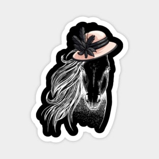 Derby day 2024 Funny Vintage Racing Horse lover Derby Hat Magnet