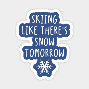 Skiing Joke Magnet