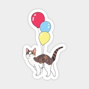 Cat with balloons Magnet