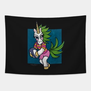 Rugby Unicorn - Passing - Animals of Inspiration Tapestry