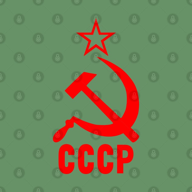 CCCP Red star hammer and sickle by BigTime