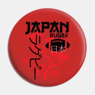 Japan Rugby Japanese Cherry Blossom Tree Pin