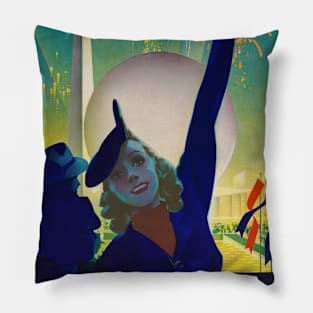 New York World's Fair 1939 Vintage Poster Pillow