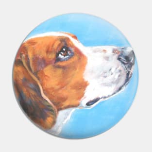 American Foxhound Fine Art Painting Pin