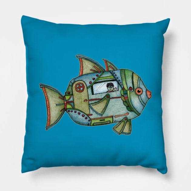 Aqua Gypsy Pillow by micklyn