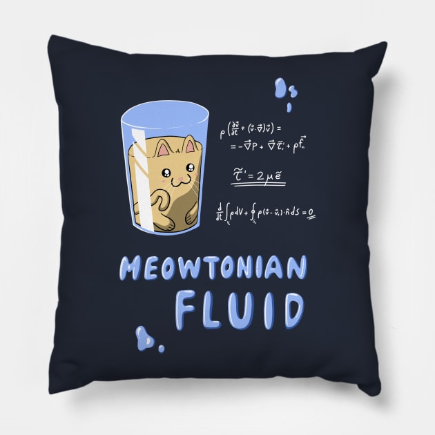 Meowtonian Fluid Pillow by Andropov