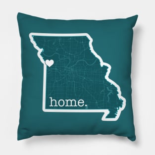 Kansas City Home Map Art Pillow