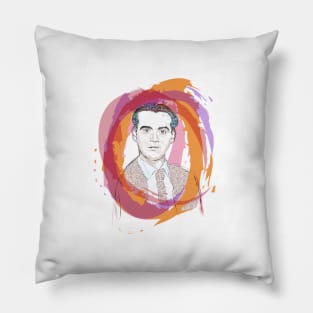 Portrait tribute to Federico García Lorca. Pillow