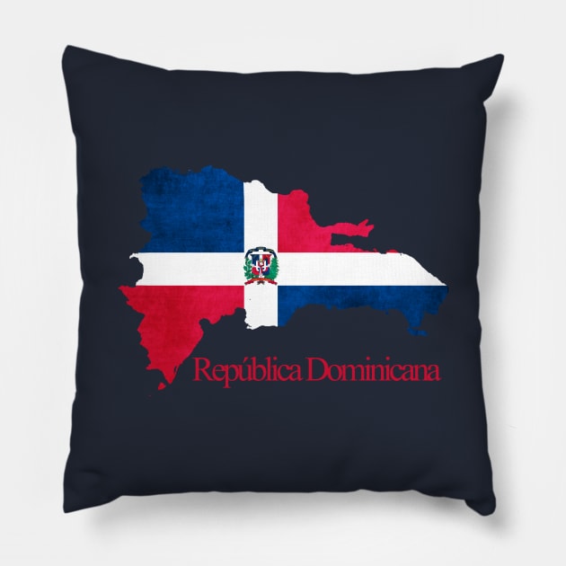 República Dominicana - Dominican Republic Flag Pillow by Hispaniola-Fineart