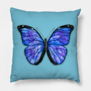 Morpho menelaus watercolor Pillow