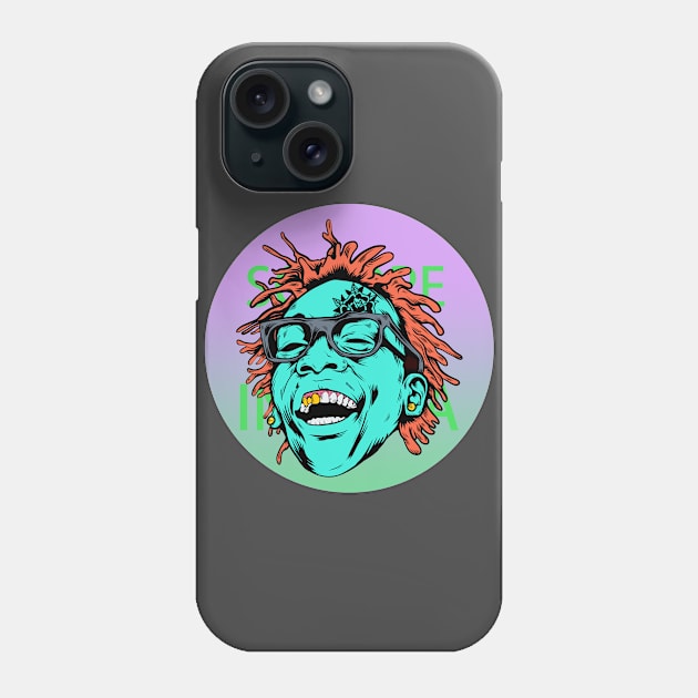 Cool laugh out loud dude with perfect teeth illustration Phone Case by slluks_shop