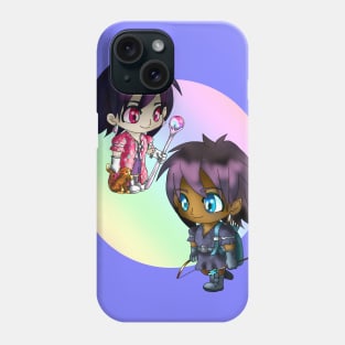 kawaii manga style sorcerer and elf archer for dnd and fantasy fans Phone Case