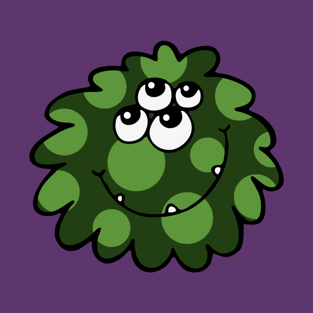 Fluffy spotted green monster by JoanaJuheLaju1