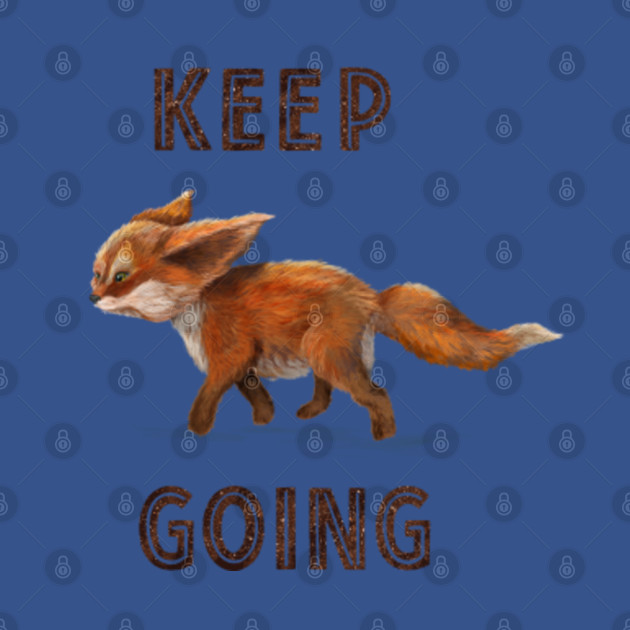 Disover Keep going little fox - Red Fox - T-Shirt