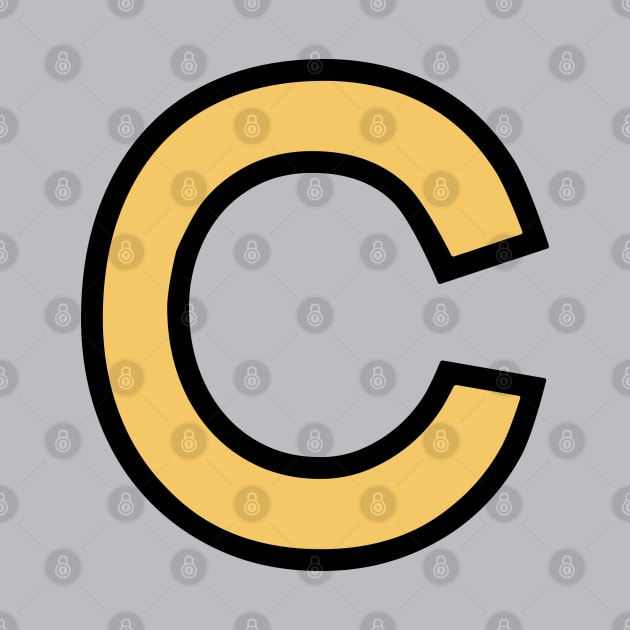 Funky Yellow Letter C by Thespot