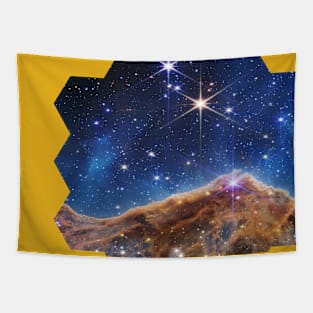 Carina Nebula JWST hexagonal cut James Webb Space Telescope Tapestry