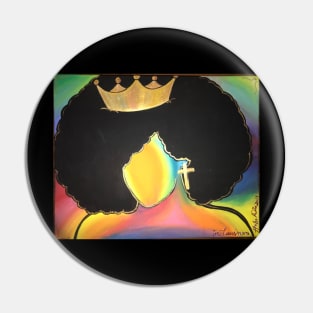 Queen (black, rainbow, God-fearing) Pin