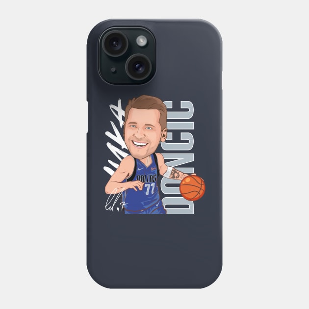 Luka Doncic Dallas Mavericks 77 Phone Case by portraiteam