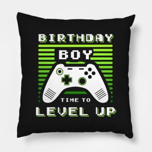 Birthday Boy Time to Level Up Video Game Birthday Gift Boy Pillow