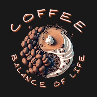 Funny Coffee Ying Yang sign T-Shirt