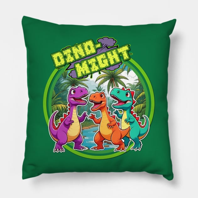 Dino-Might Pillow by David Hurd Designs