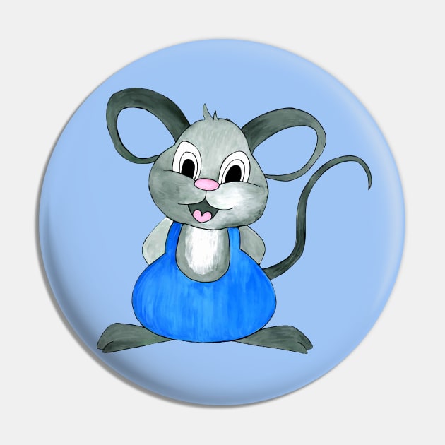 Funny Mouse Pin by NastasiaPattern