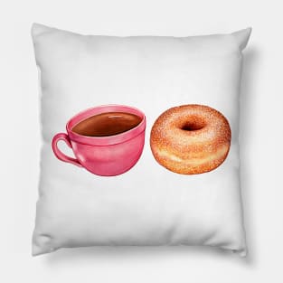 Coffee & Sugar Donut Pillow