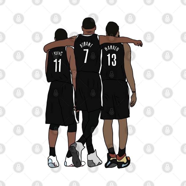 Kyrie, KD & The Beard by rattraptees