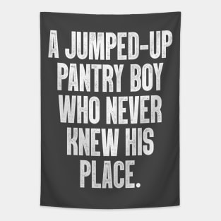 A jumped-up pantry boy / Smiths Lyrics Quote Tapestry