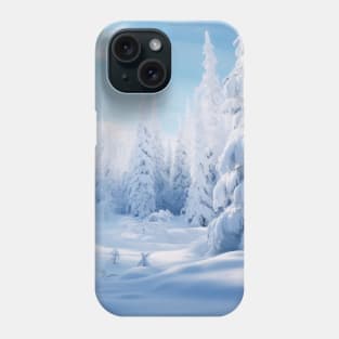 Winter Forest Serene Landscape Surreal Phone Case