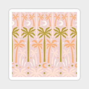 Boho Chic Palm Tree Pattern Magnet