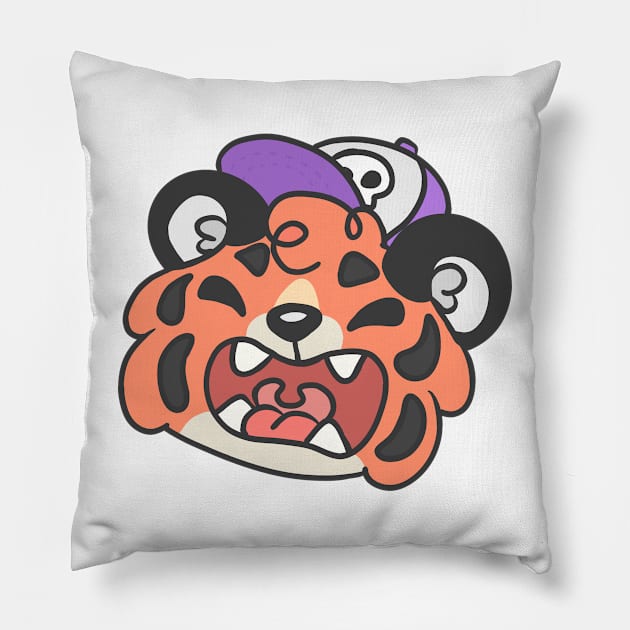 Rad tiger Pillow by IcyBubblegum