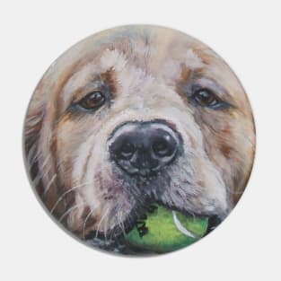 Golden Retriever Fine Art Painting Pin