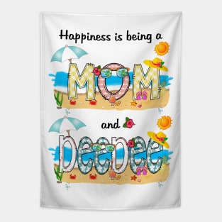 Happiness Is Being A Mom And Deedee Summer Beach Happy Mother's Day Tapestry