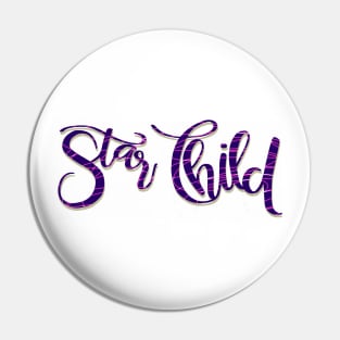 Star Child calligraphy Pin