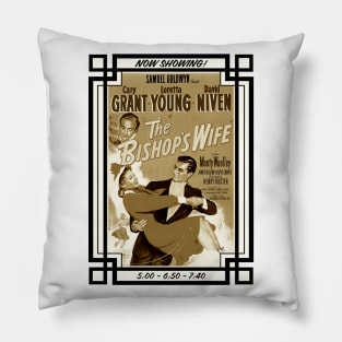 The Bishop's Wife Movie Poster (Sepia) Pillow