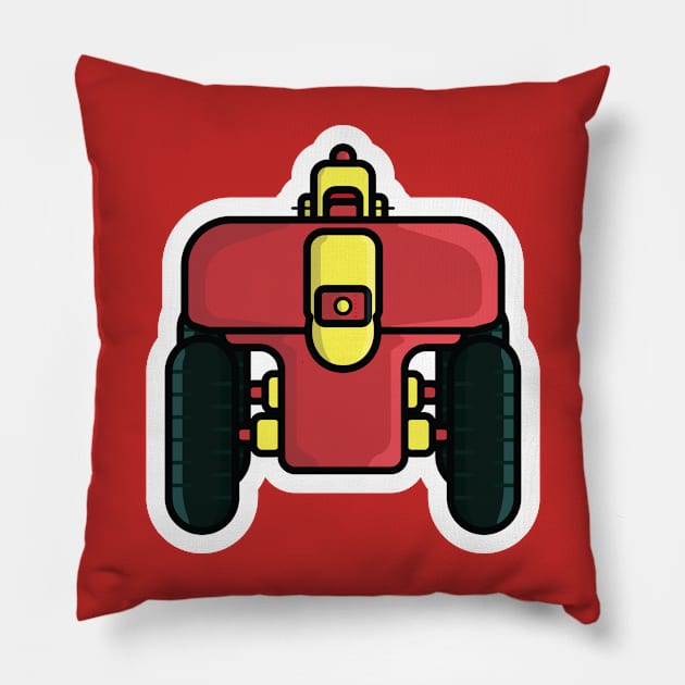 Smart Farming Robot Car Sticker vector illustration. Farm transportation objects icon concept. Robots in agriculture, farming robot, robot greenhouse sticker design logo. Pillow by AlviStudio