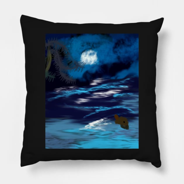 Ocean 1 Pillow by Joelartdesigns