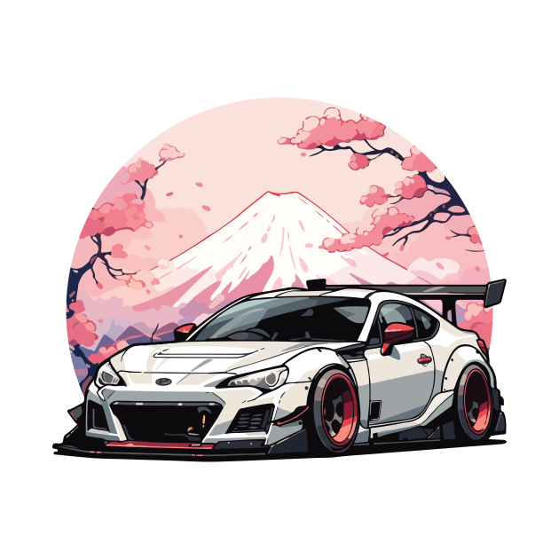 Subaru BRZ Car Art - Widebody Modified JDM Car by JDM-Rey