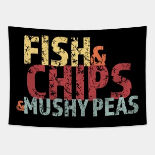 Fish And Chips Mushy Peas Tapestry