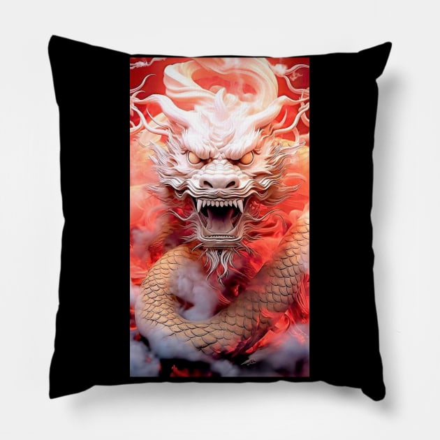 Chinese dragon Pillow by Talcomunca