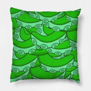 Green Tentacle Patterns Pillow