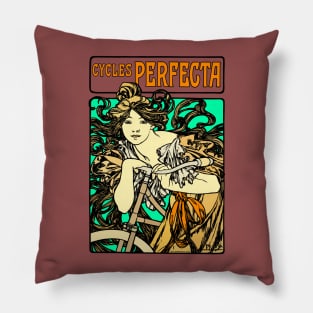 Cycles Perfecta by Alphonse Mucha 1902 Pillow