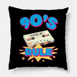 90S RULE 90s Style Pillow