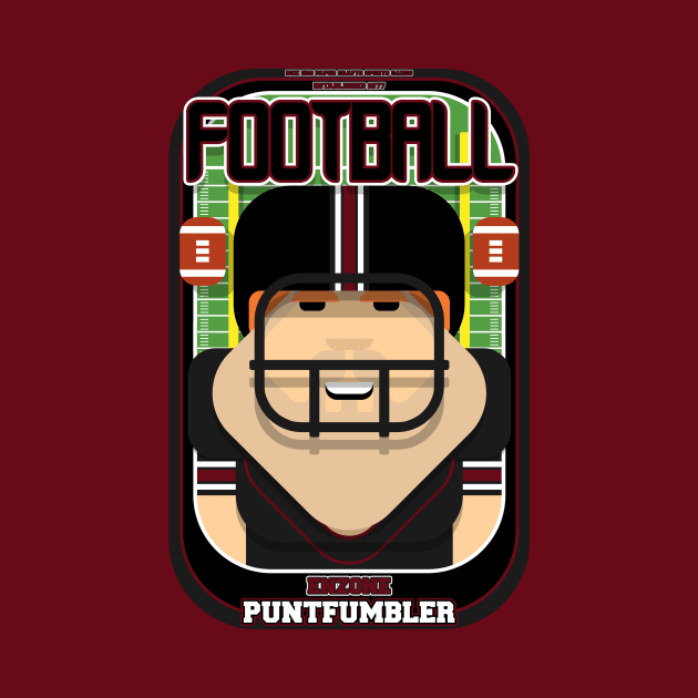 American Football Black and Maroon - Enzone Puntfumbler - Josh version by Boxedspapercrafts