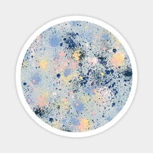 Pocket- ink splatter dust blue Magnet