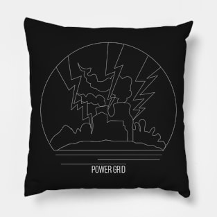 Power Grid Minimalist Line Art - Board Game Inspired Graphic - Tabletop Gaming  - BGG Pillow